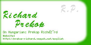 richard prekop business card